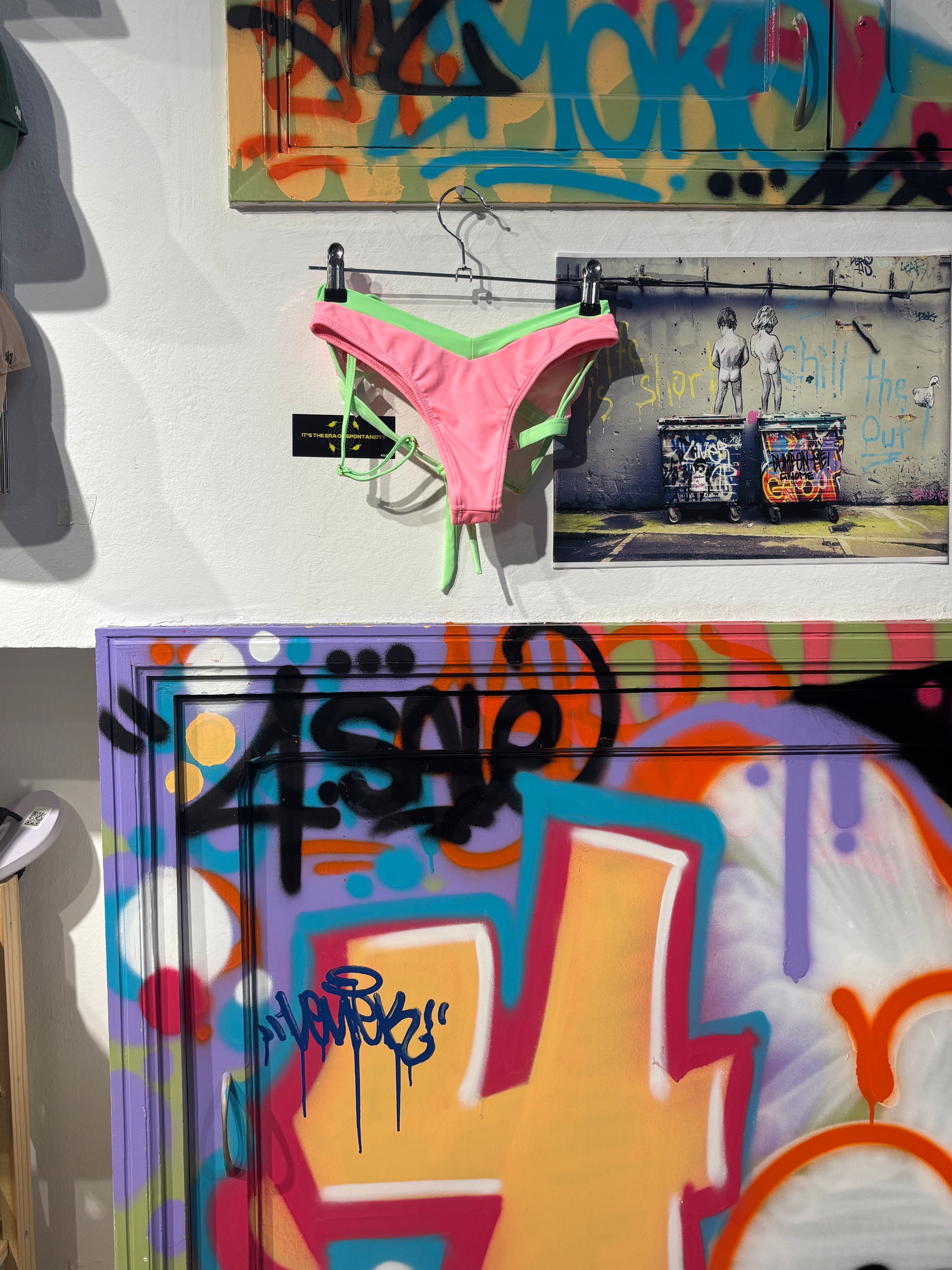 Bikini Rosa Y Verde