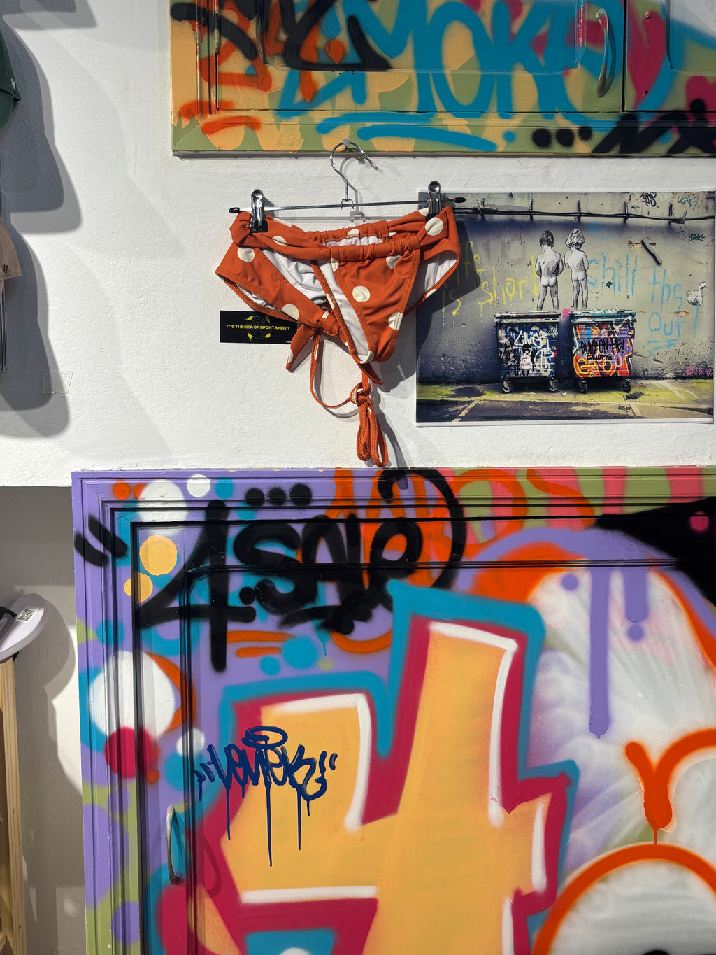 Bikini Naranja Con Lunares