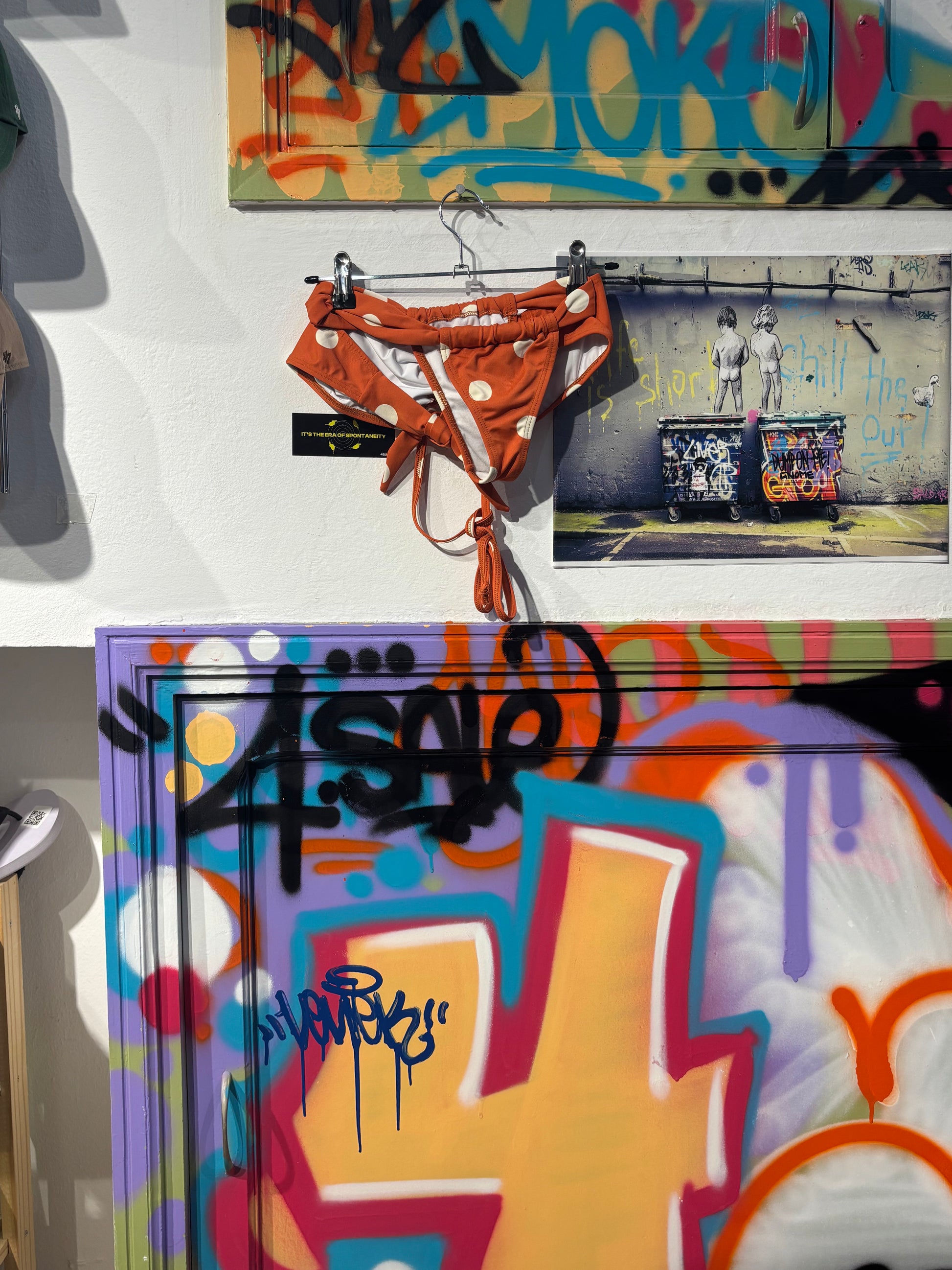 Bikini Naranja Con Lunares