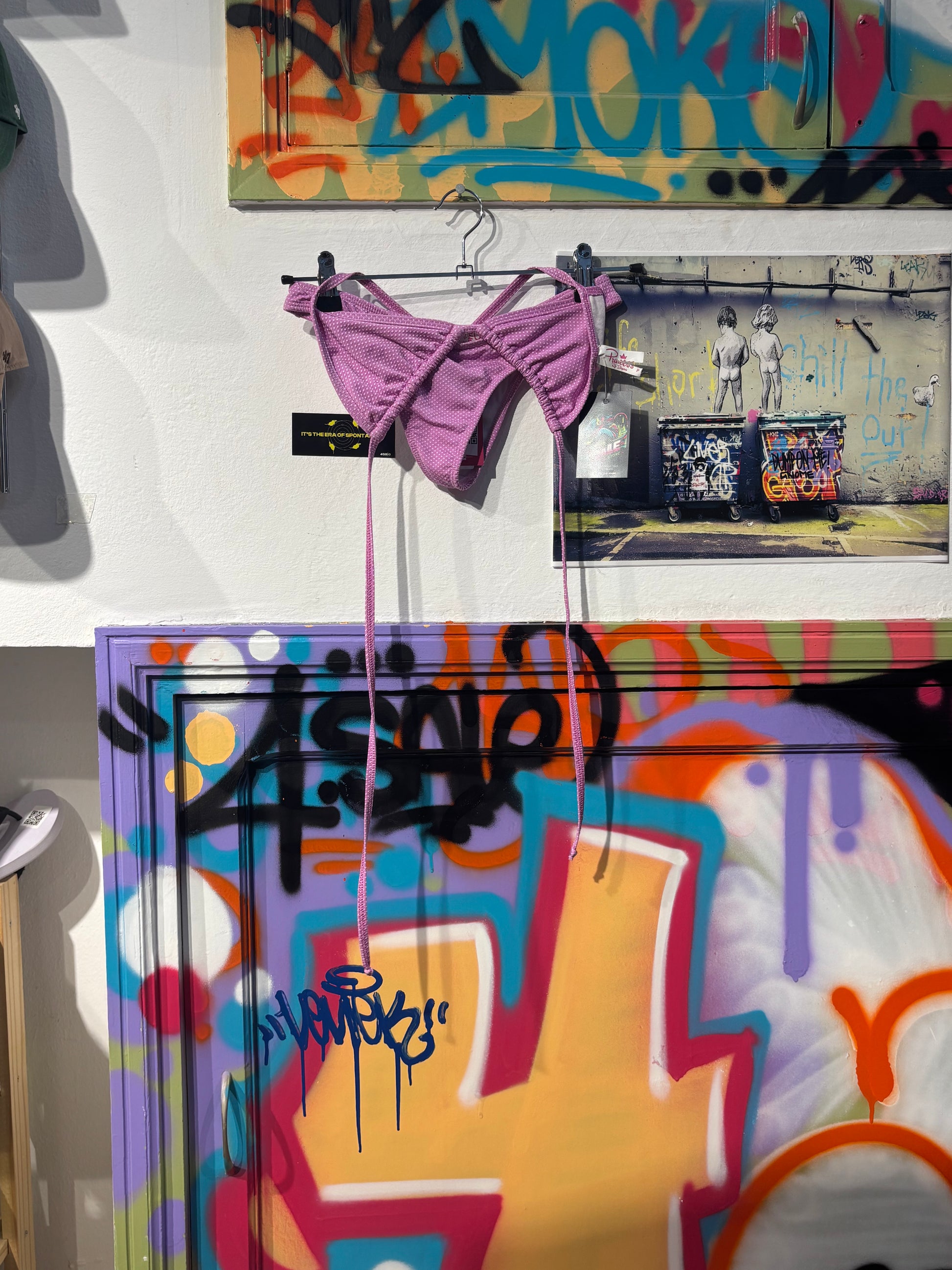 Bikini Morado Con Puntos