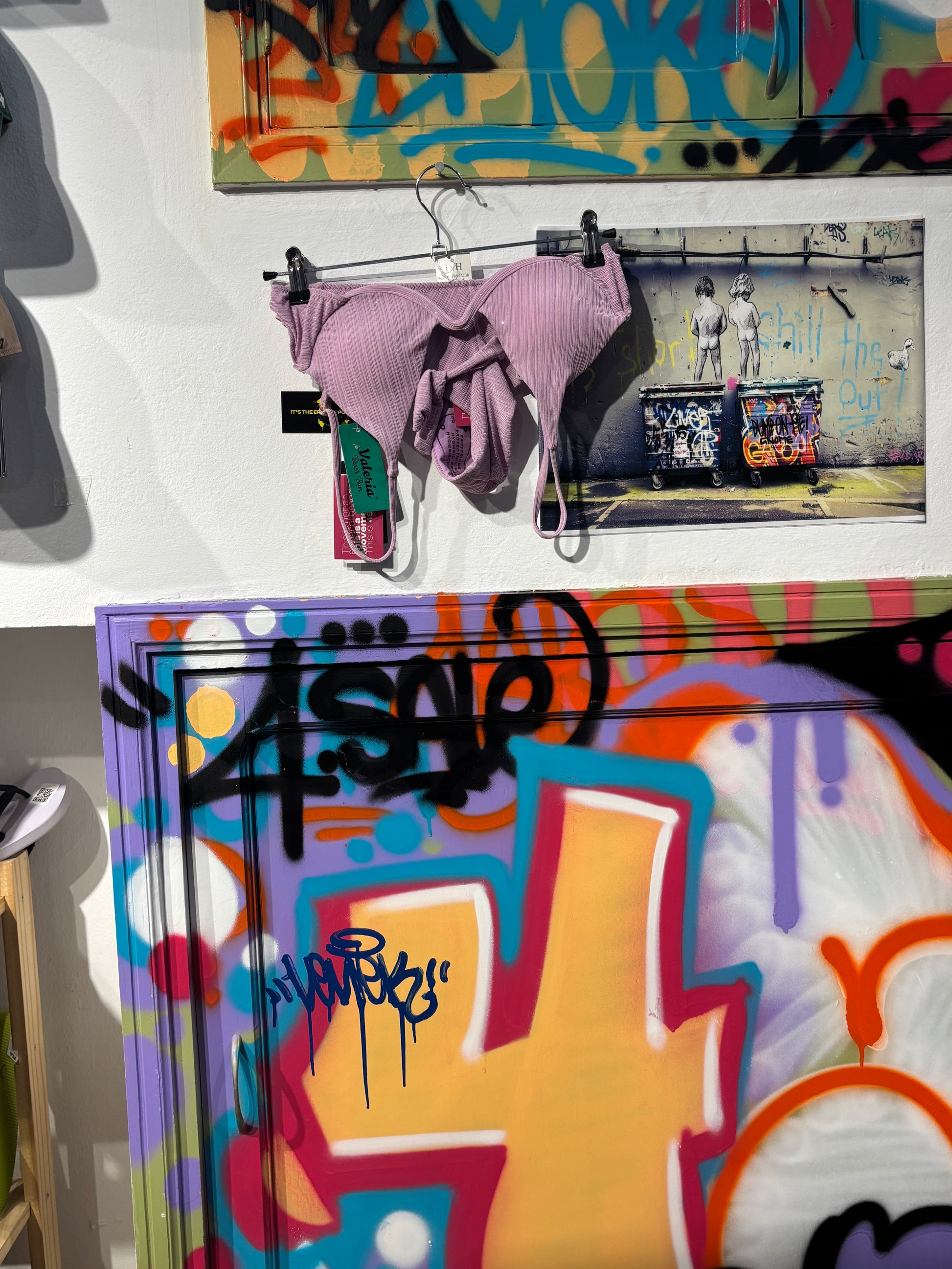 Bikini Morado De Rayas