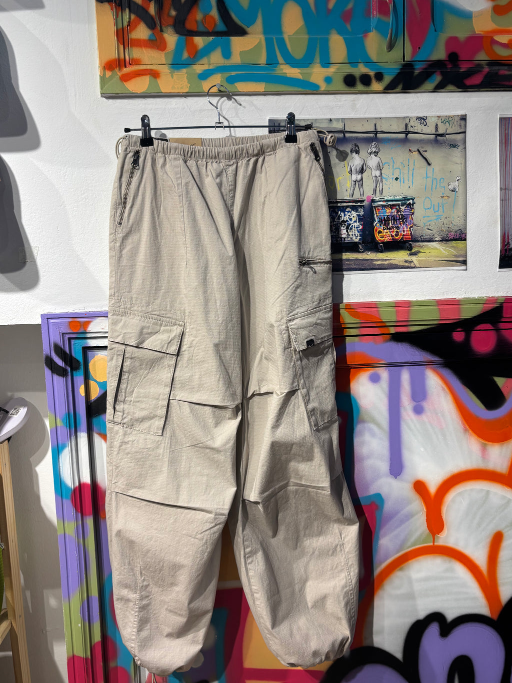 Pantalón Parachute Beige