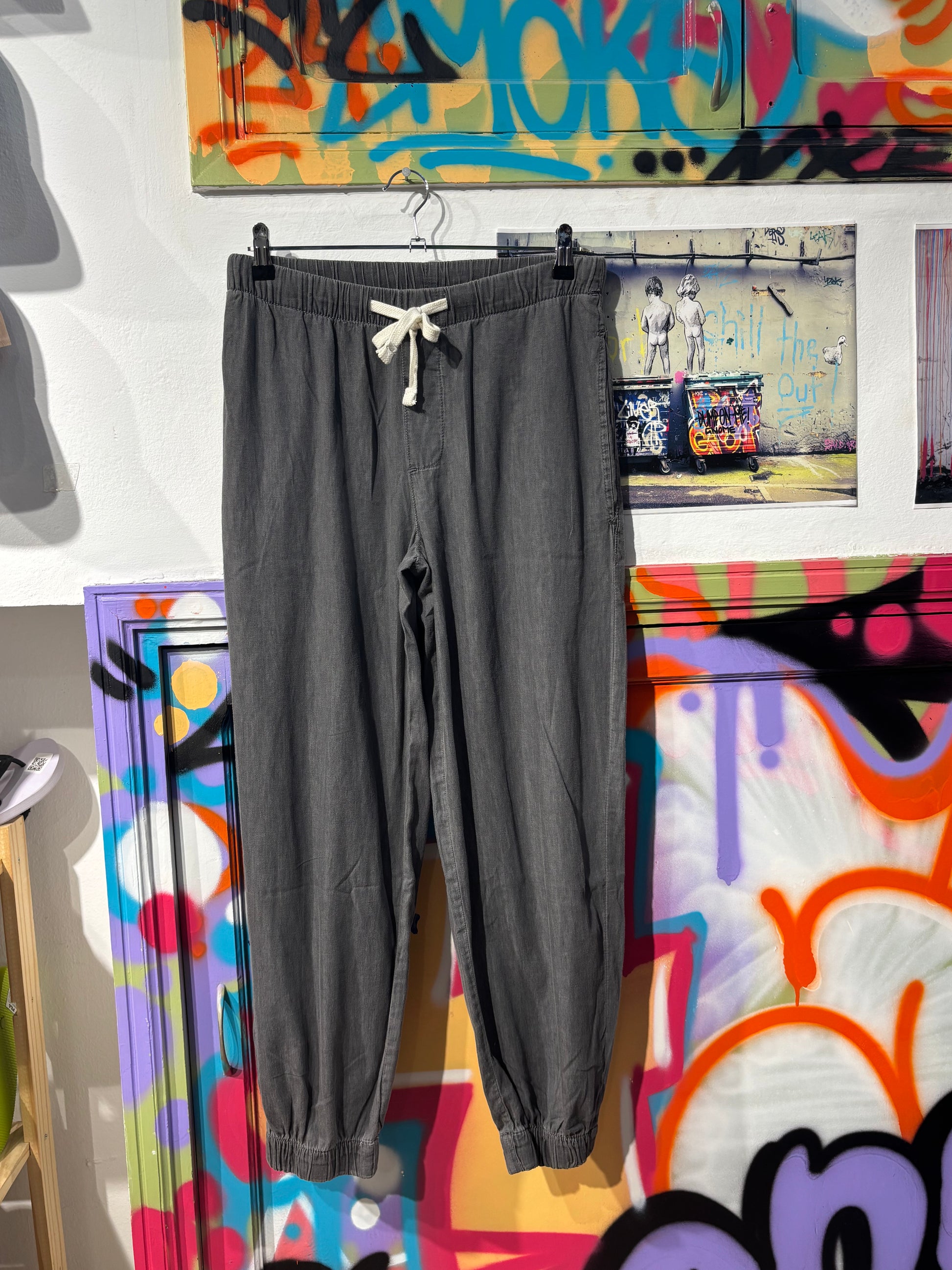 Pantalón De Lino Gris