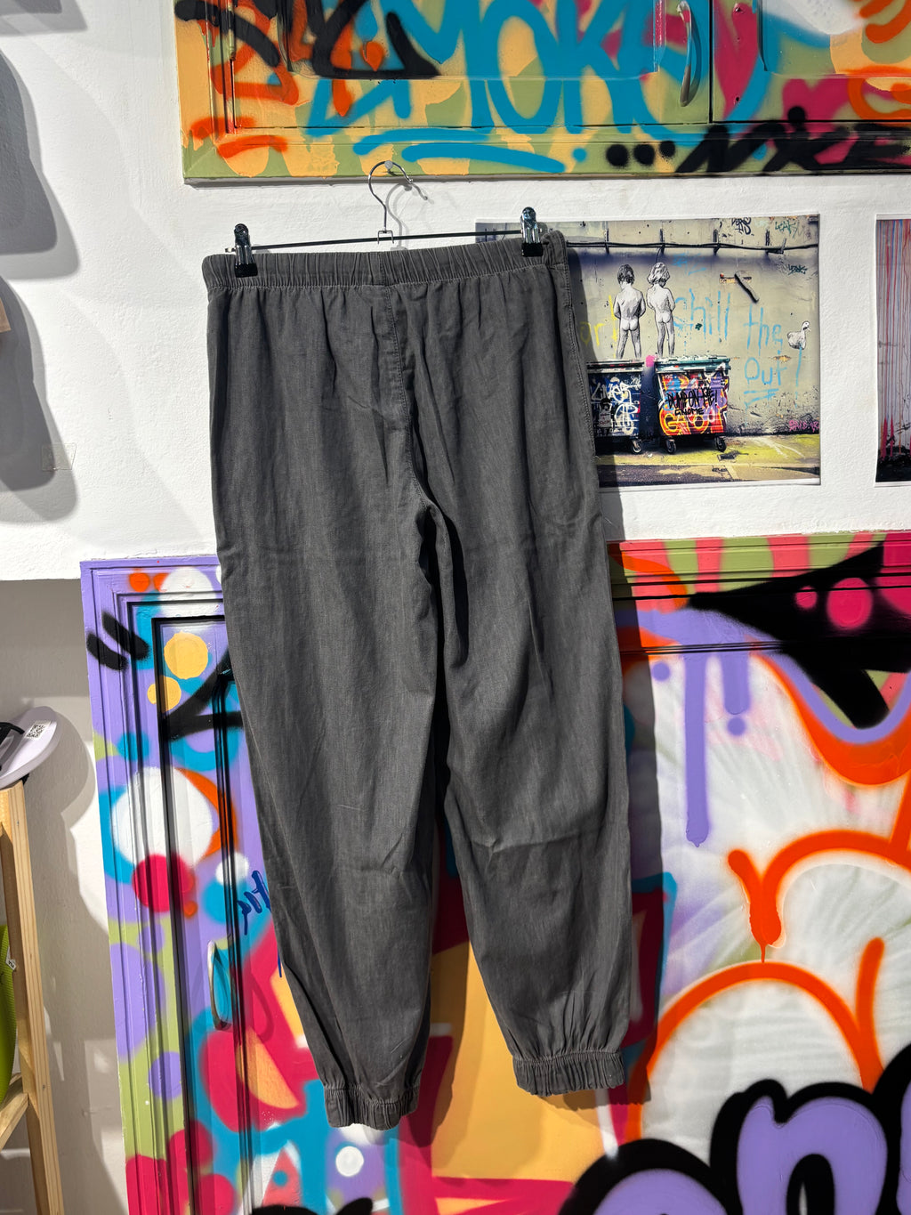 Pantalón De Lino Gris