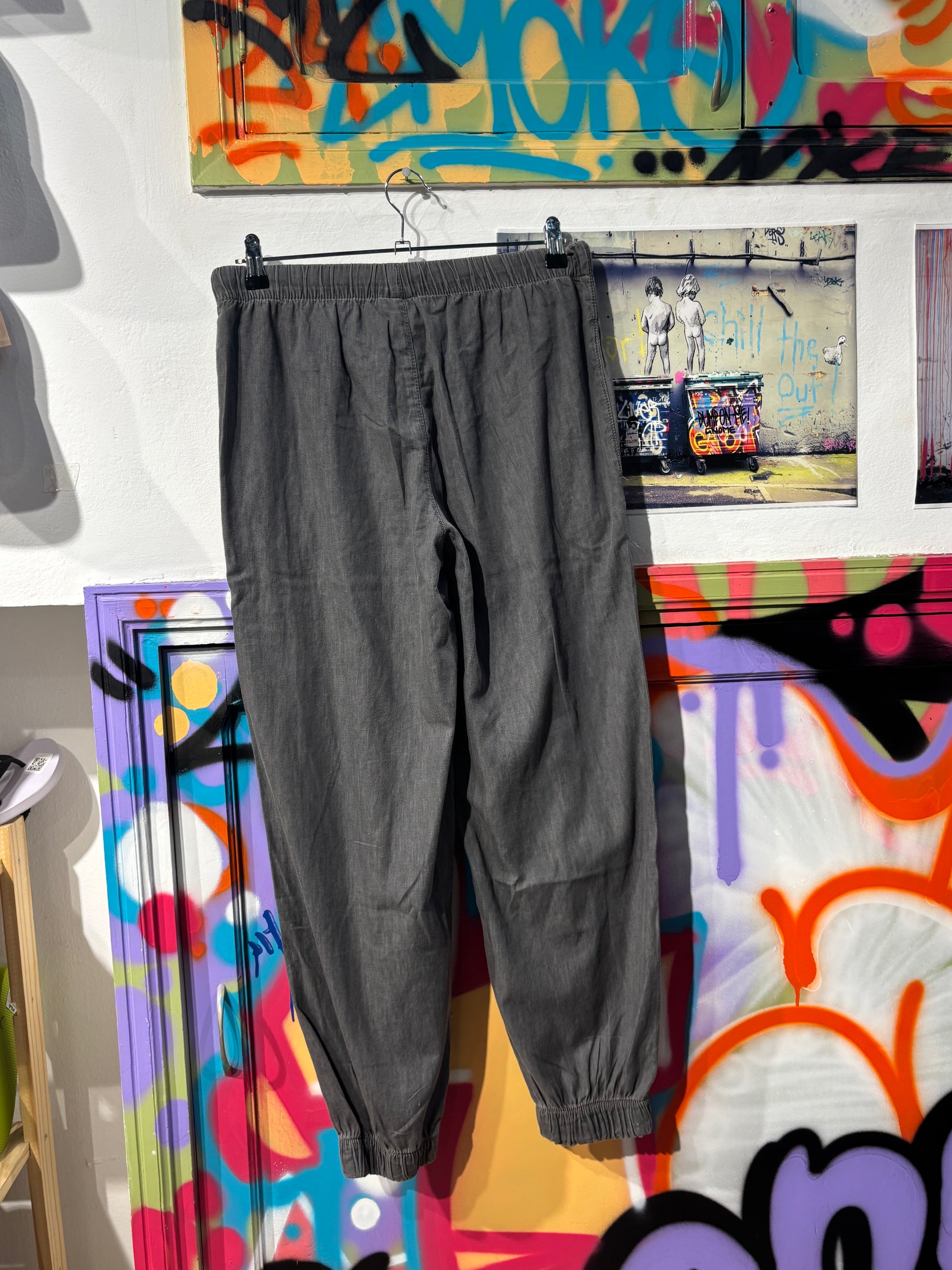 Pantalón De Lino Gris