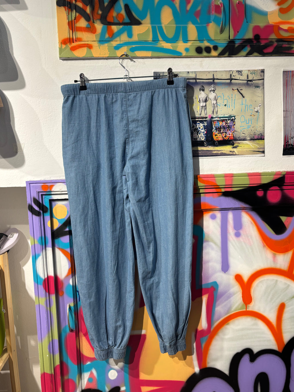 Pantalón Lino Azul