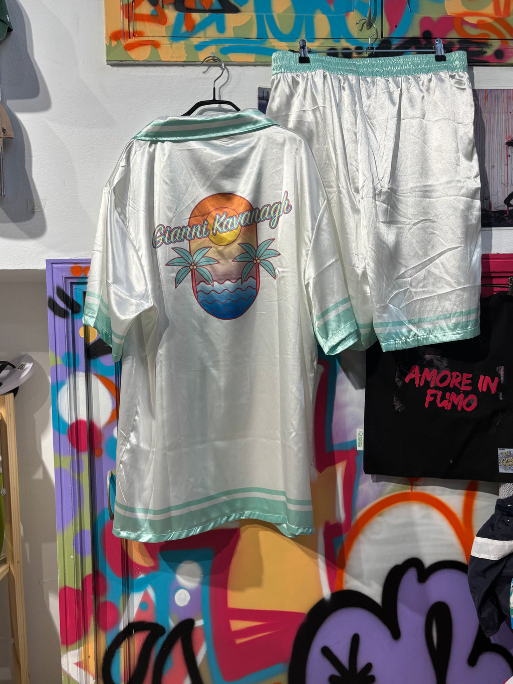 Conjunto Blanco Y Turquesa