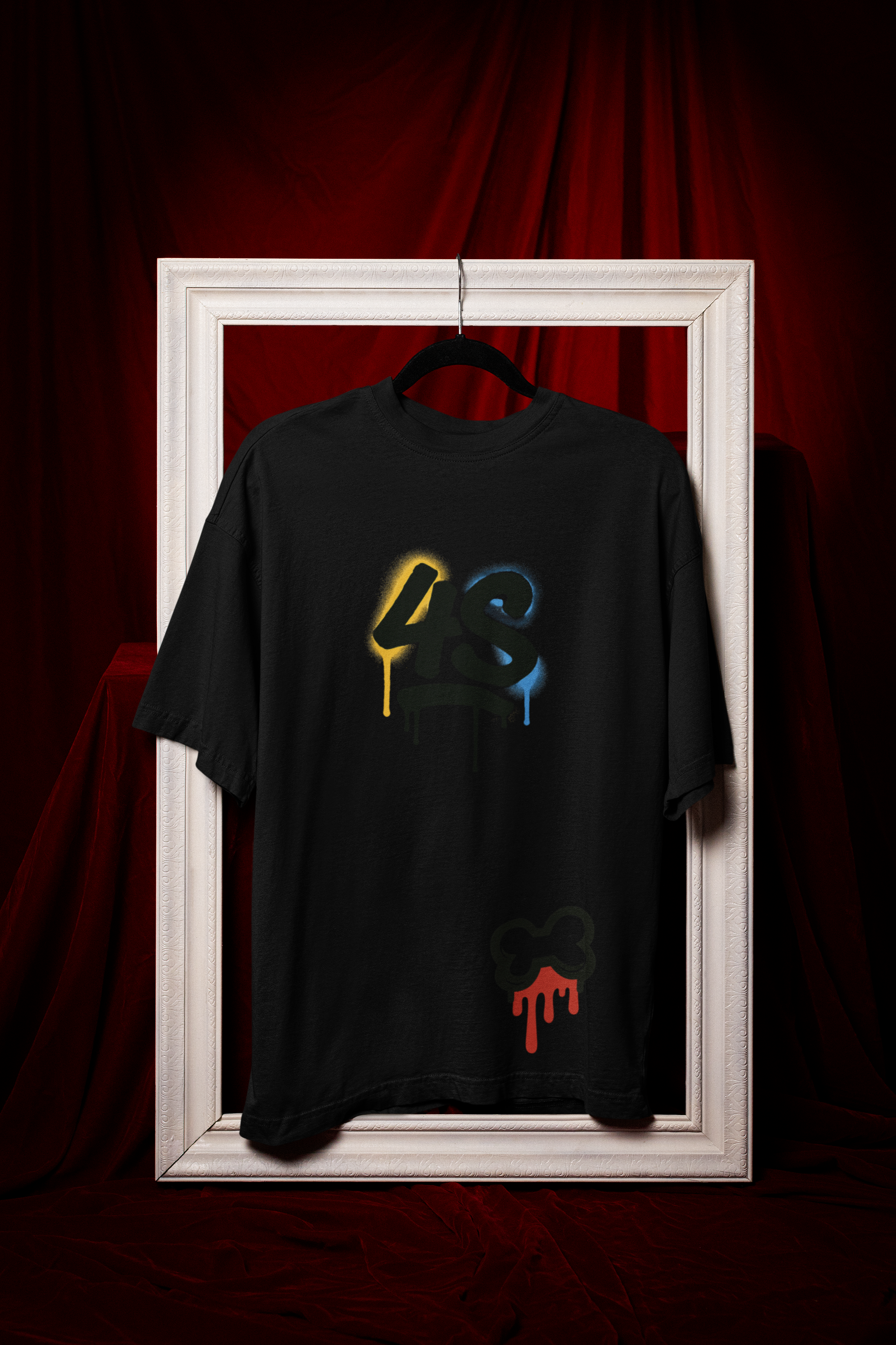 Camiseta Oversize 4S Presa Negro