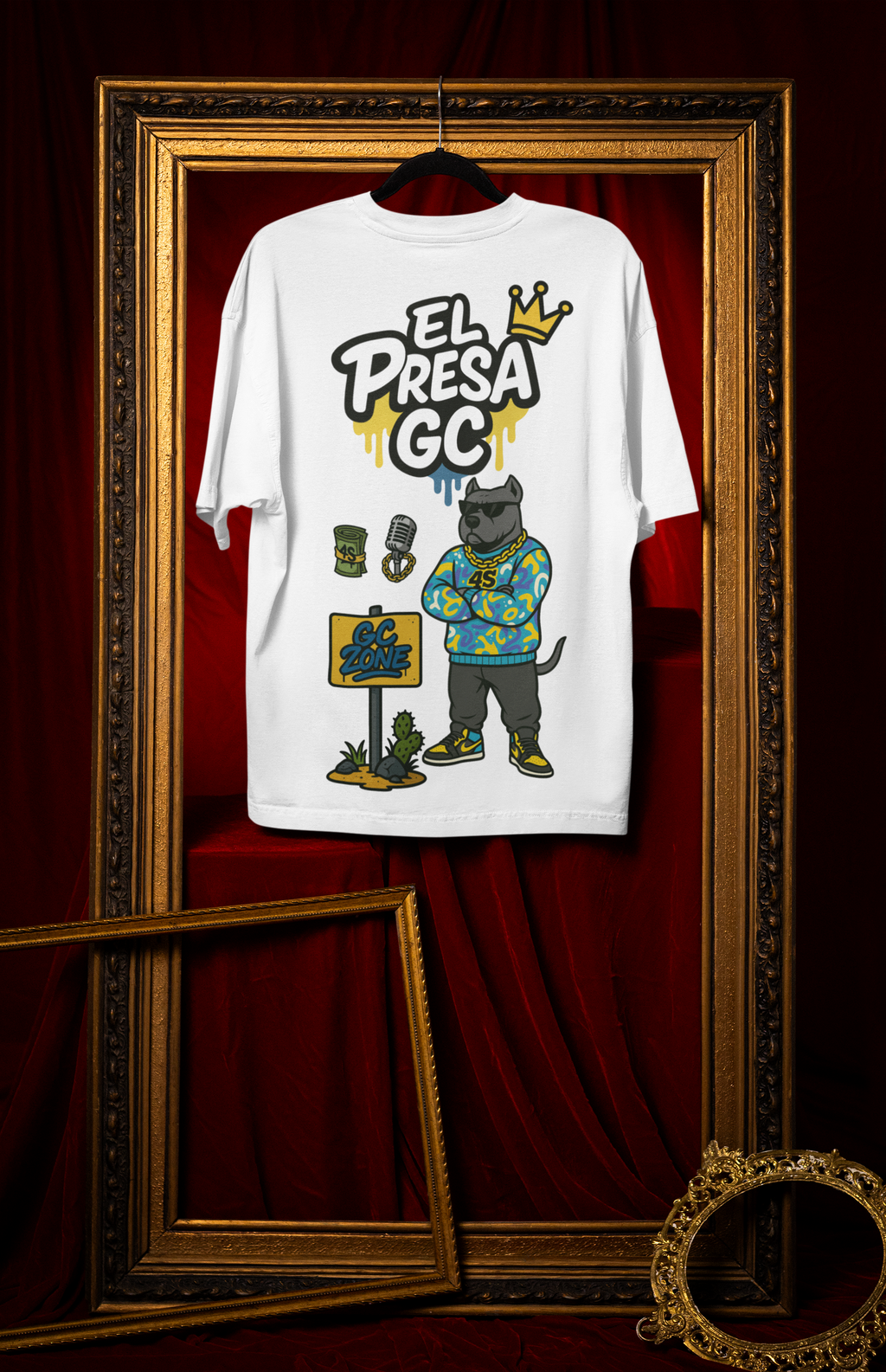 Camiseta Oversize 4S Presa Blanco