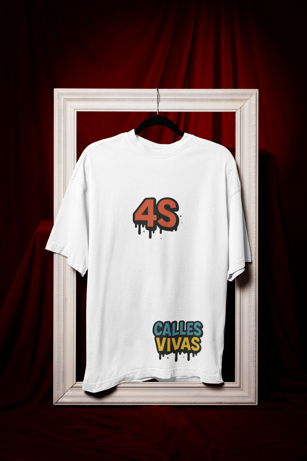 Camiseta Oversize 4S Gato Blanco