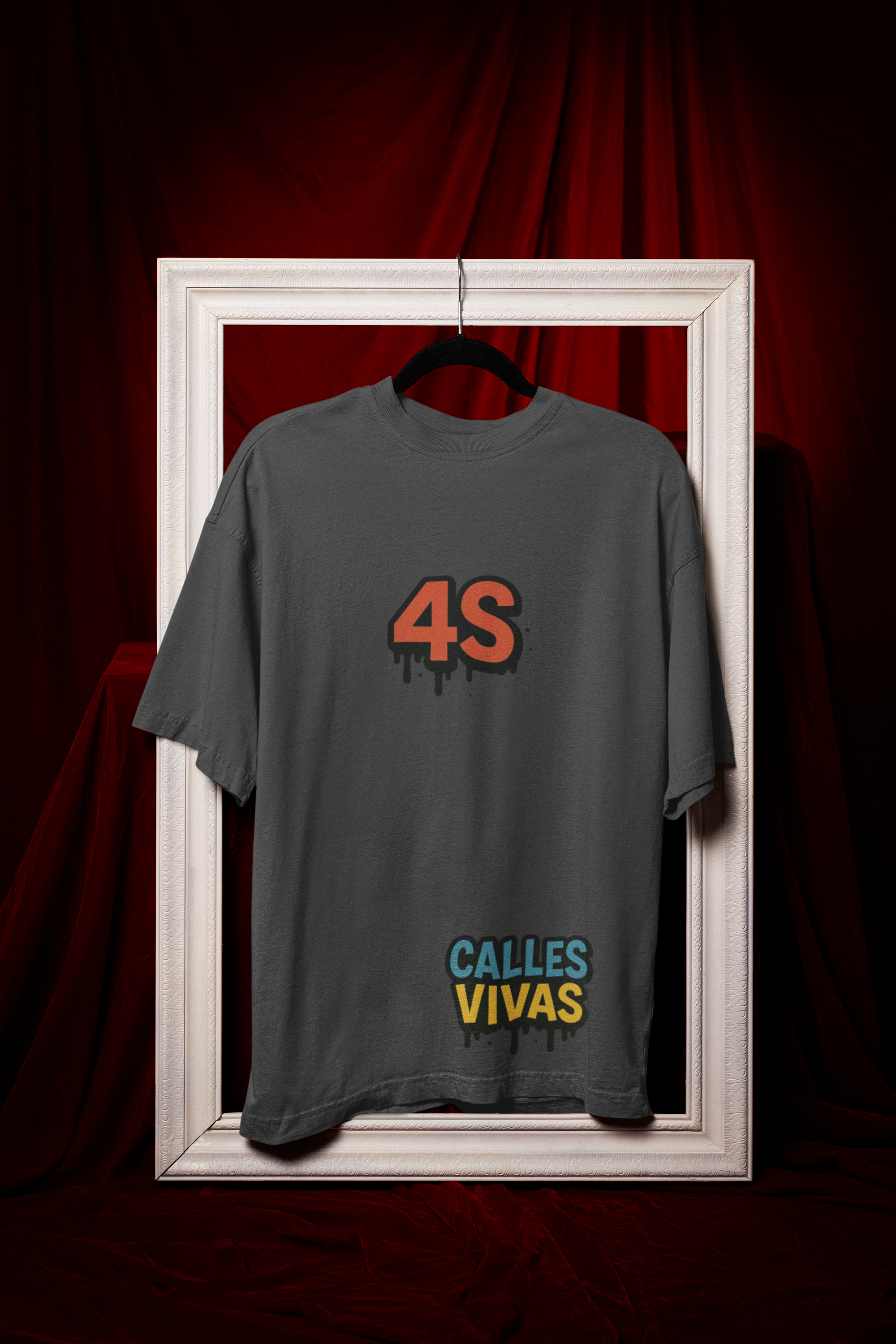 Camiseta Oversize 4S Gato Gris
