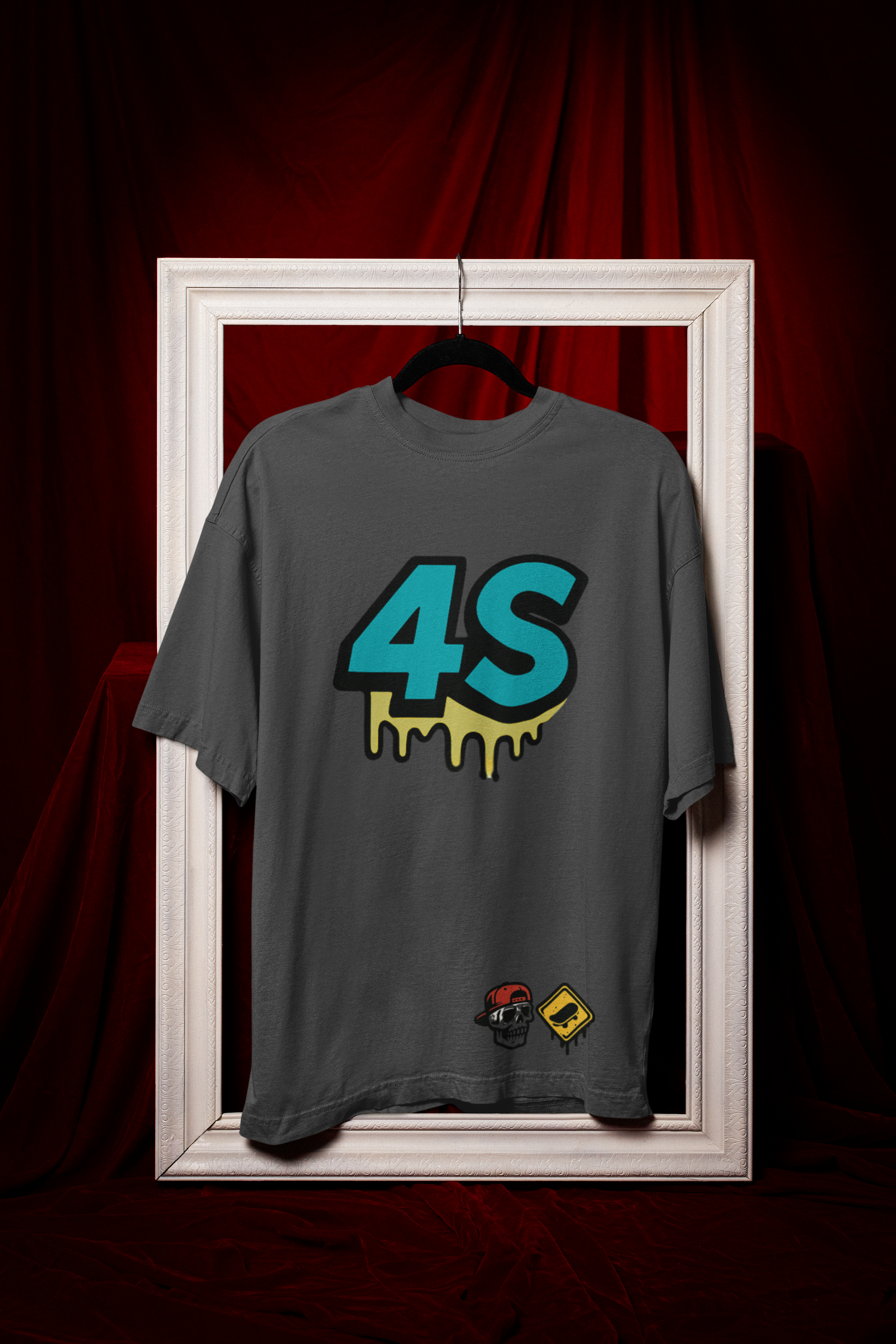Camiseta Oversize 4S Lagarto Gris
