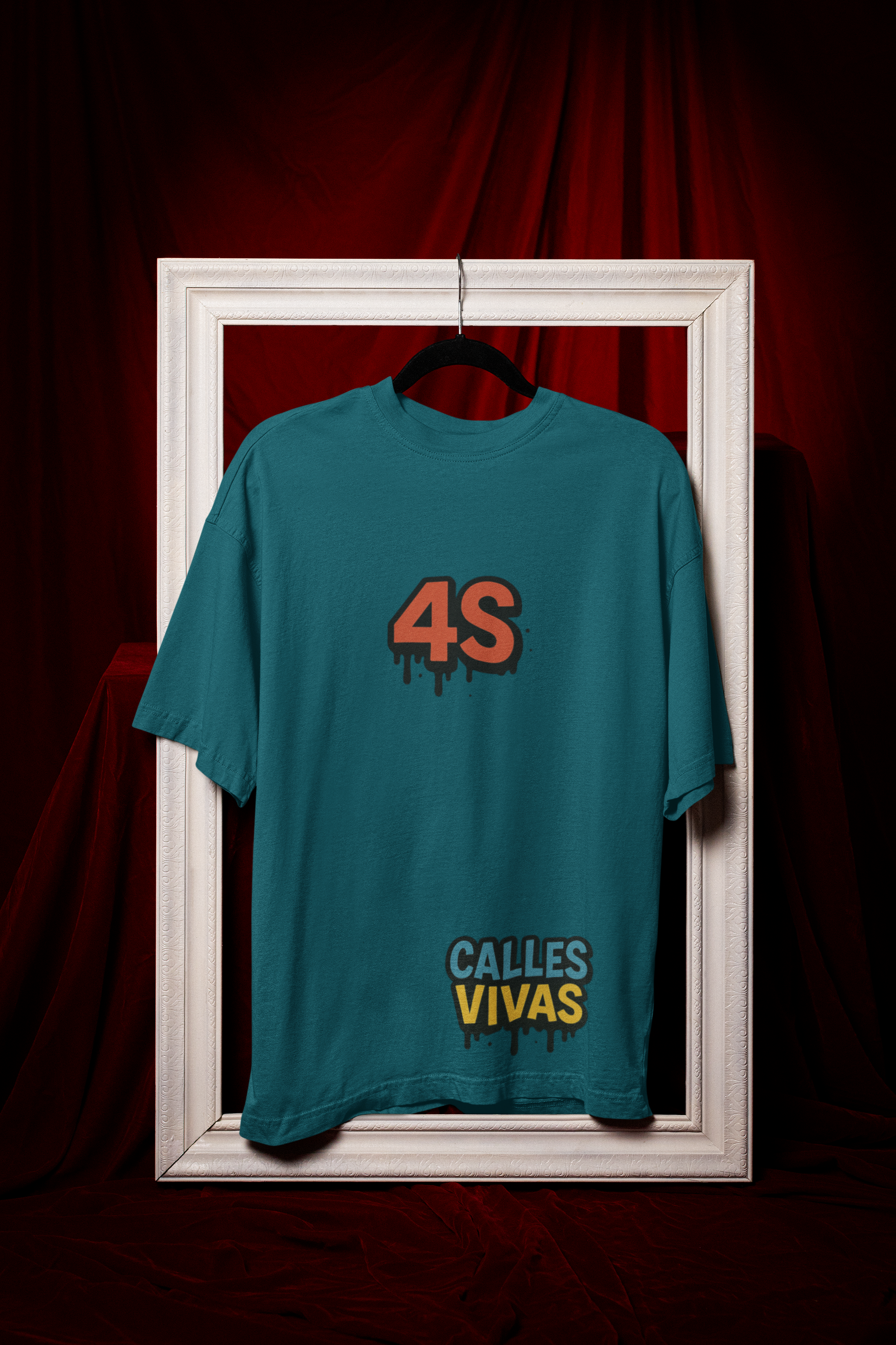 Camiseta Oversize 4S Gato Retrogreen