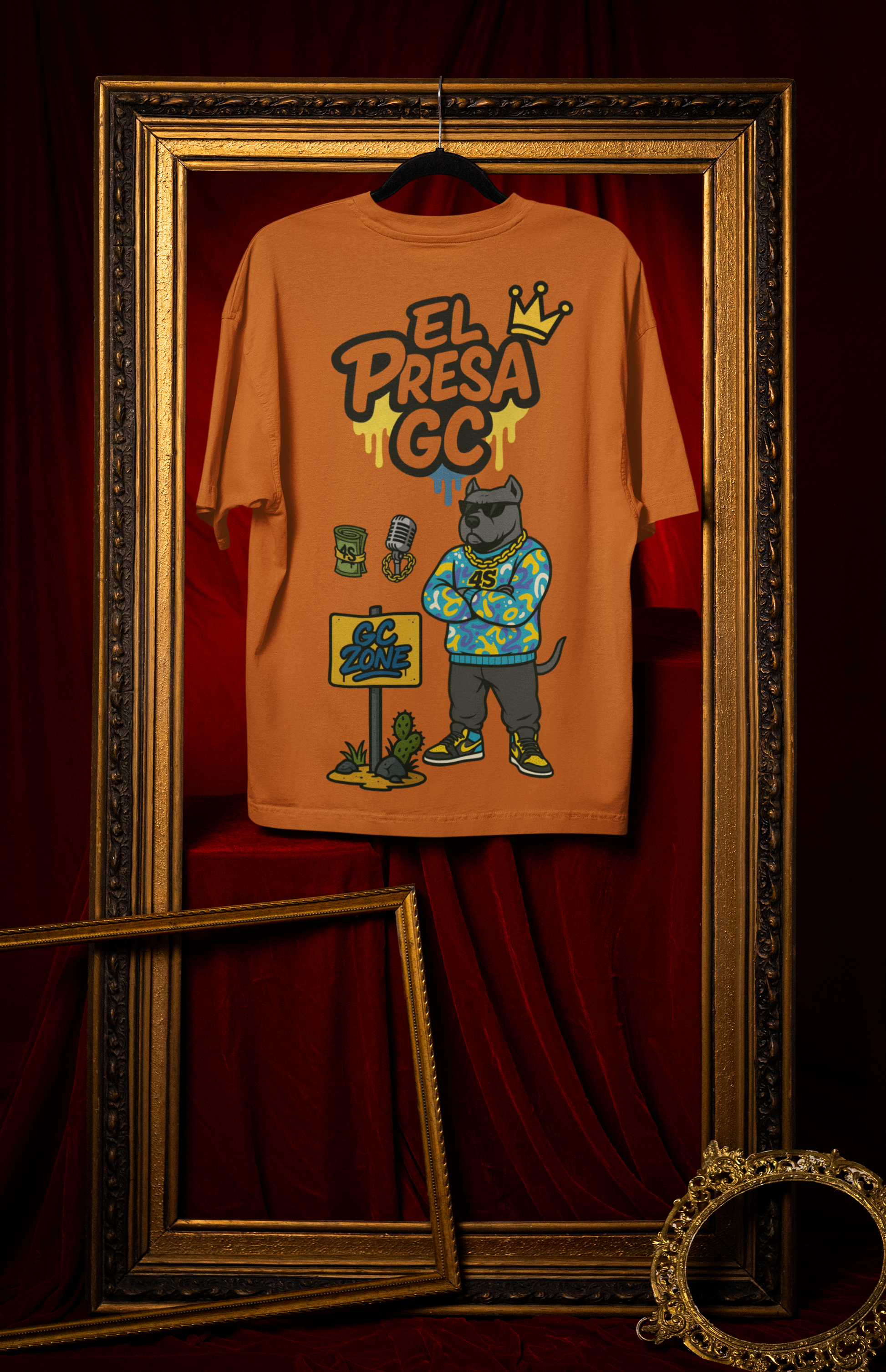 Camiseta Oversize 4S Presa Toffee