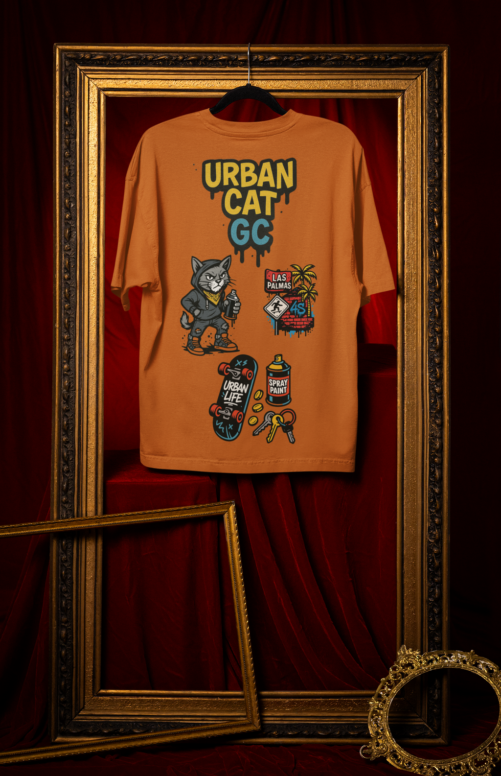 Camiseta Oversize 4S Gato Toffee