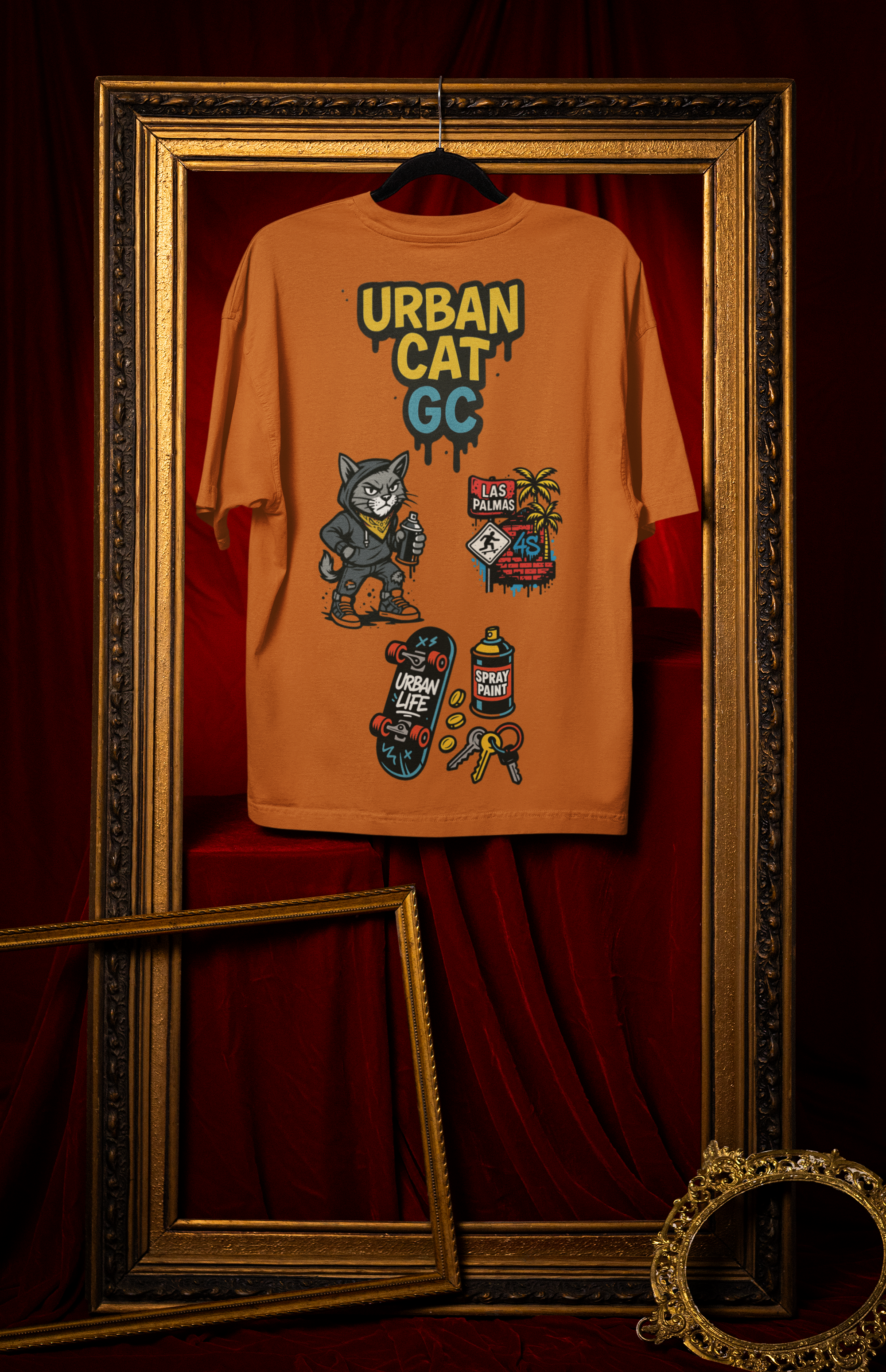 Camiseta Oversize 4S Gato Toffee