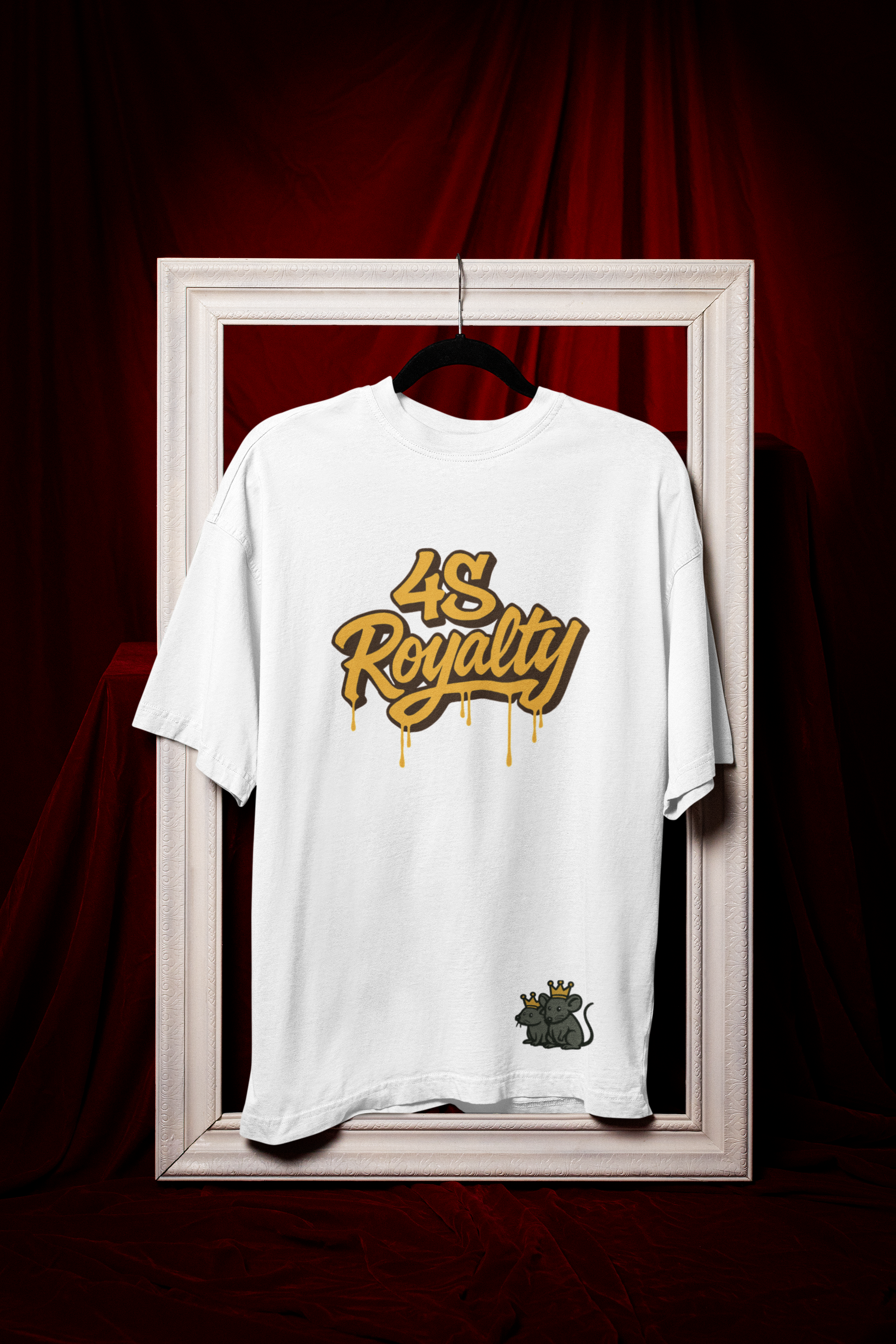 Camiseta Oversize 4S Rat Blanca