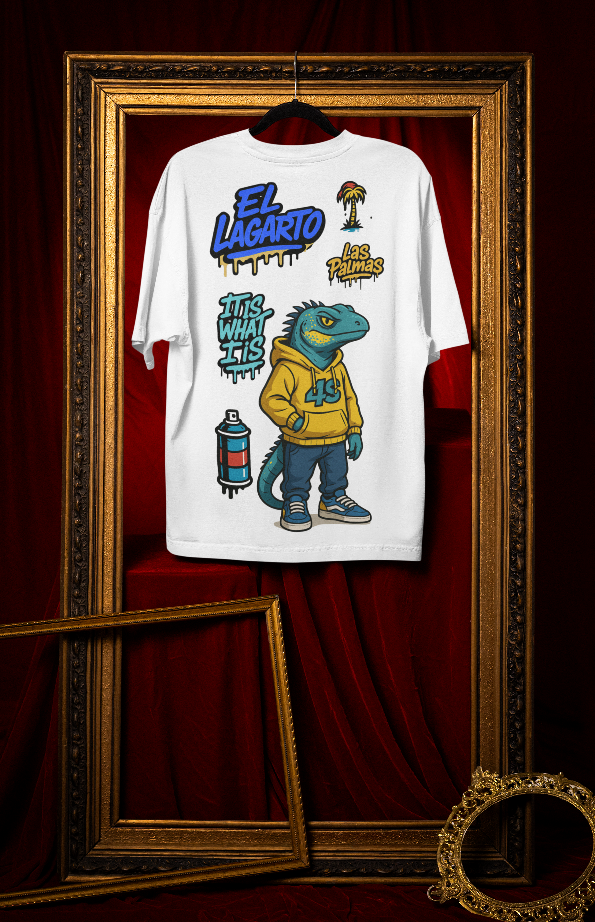 Camiseta Oversize 4S Lagarto Blanca